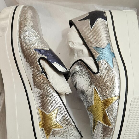 Stella McCartney Silver Loafer Style Shoes - Picture 5 of 9